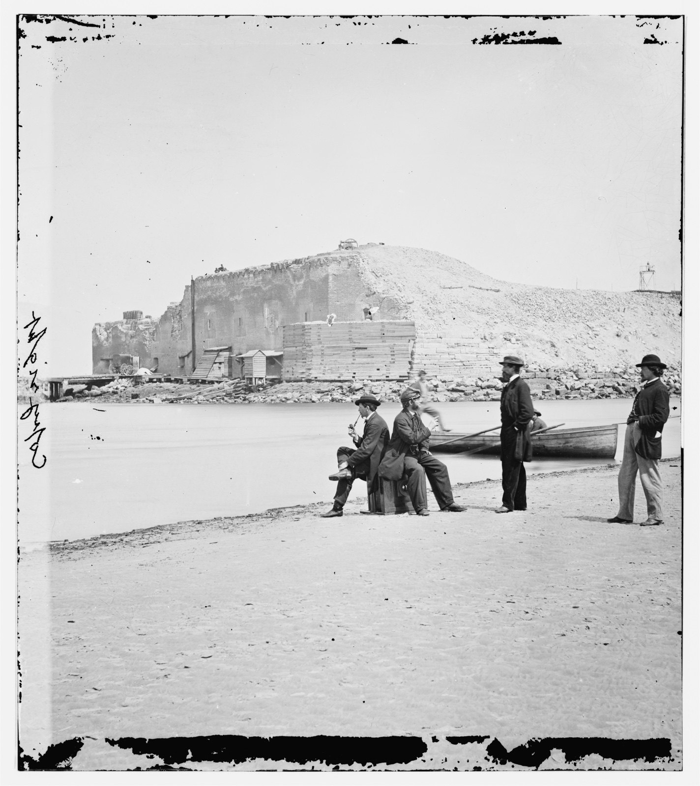 Fort Sumter from the Sand-Bar, original black and white