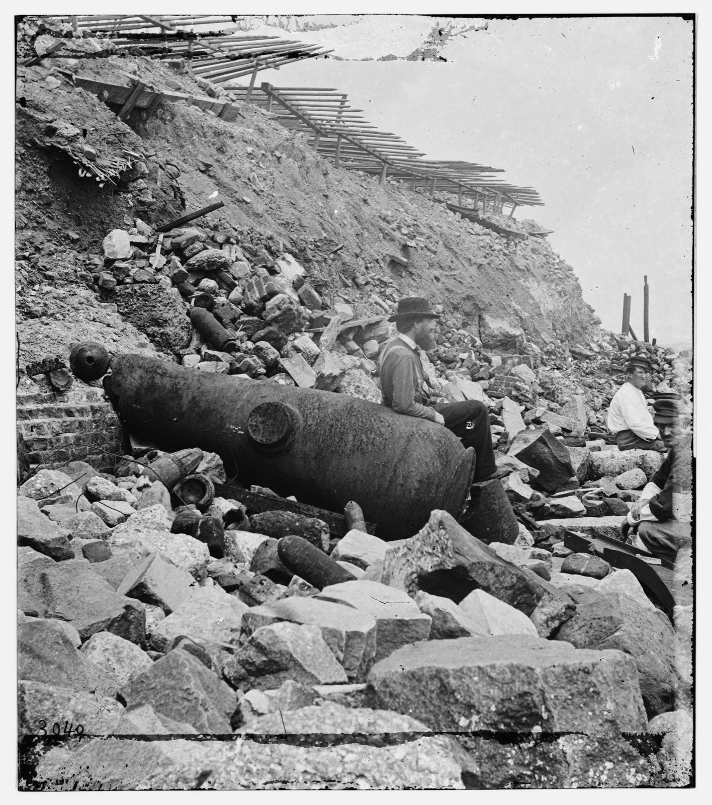 Site of the Night Attack, September 8, 1863, original black and white