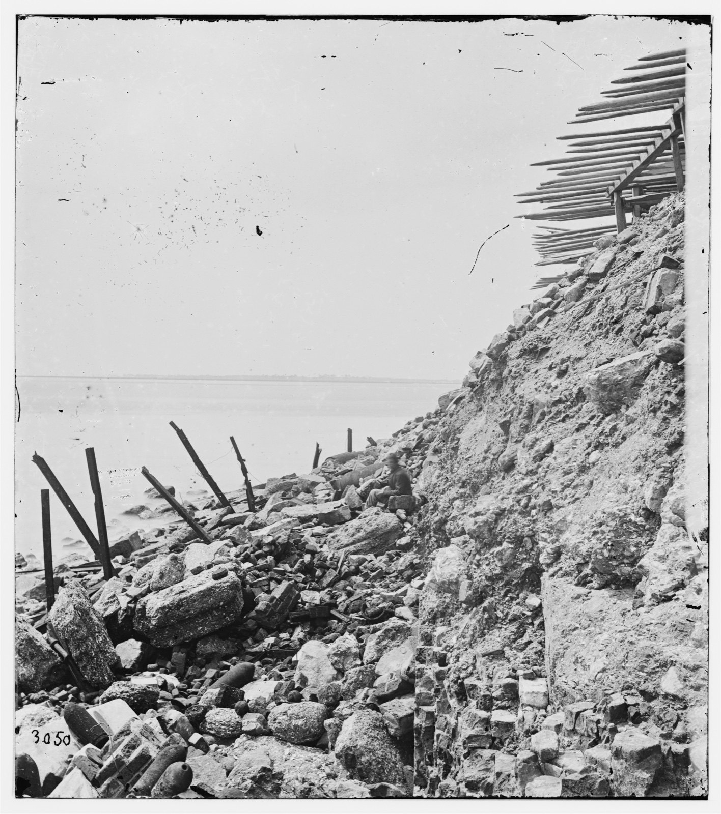 The Result of the Bombardment, original black and white