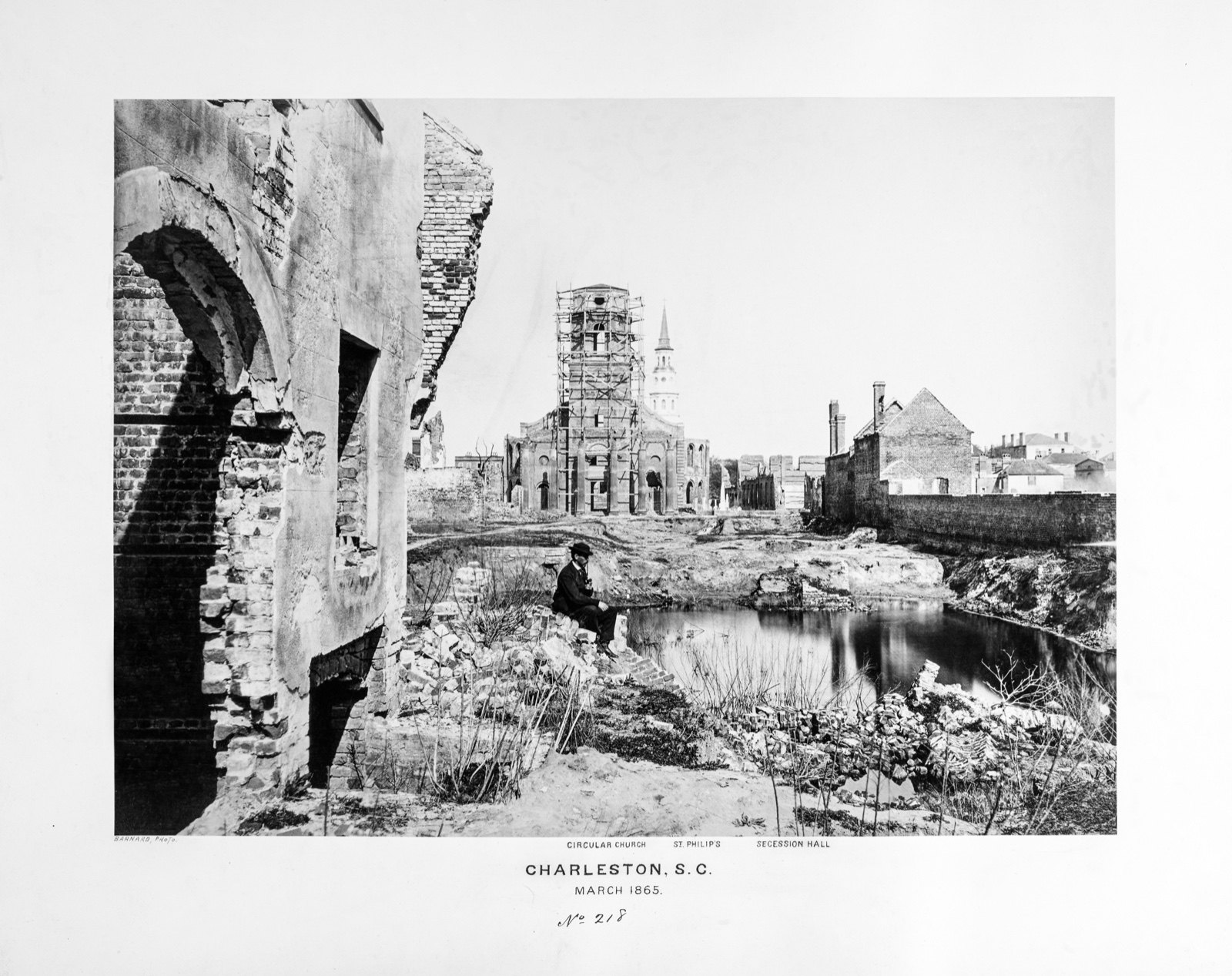 Ruins of the Circular Church, original black and white