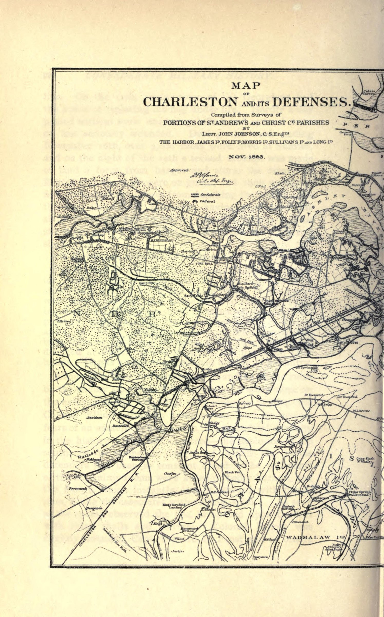 Map of Charleston and its Defenses